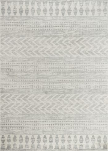 Louna - Tapis Scandinave Bohème Gris 140x200