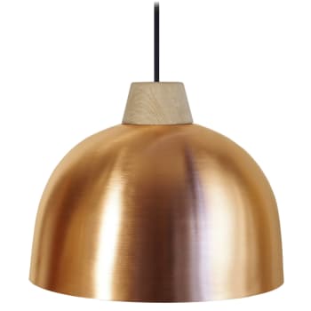 HALF-BALL - Lámpara colgante metal natural y cobre