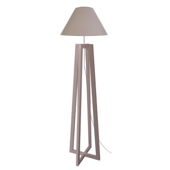LOT - Lámpara de pie madera gris pardo