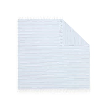 JORANA - Toalla pareo algodón rayas azul 200x200