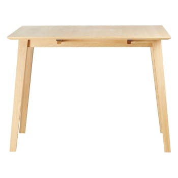 Mikado - Table repas 60 x 100 cm avec allonge chêne naturel