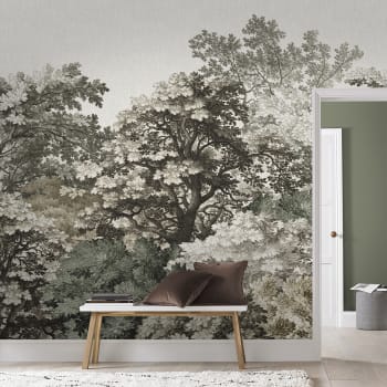 fresque panoramique morris taupe gris/vert 300x280cm