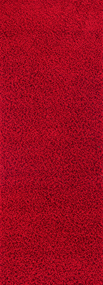 Lilly - Alfombra de pasillo shaggy moderna rojo 80x220