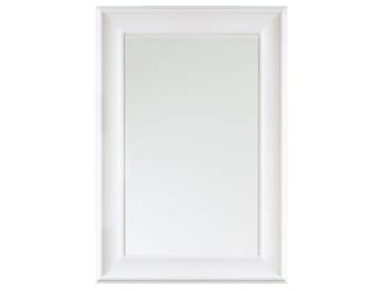 LUNEL - Wandspiegel Kunststoff weiß 90x60