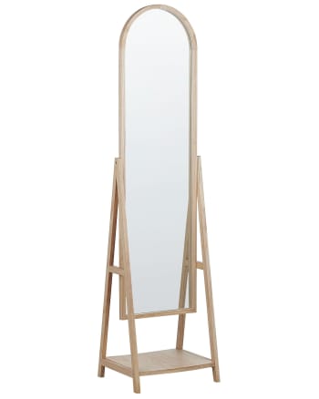 Chambery - Miroir sur pied en bois bois clair 170x43