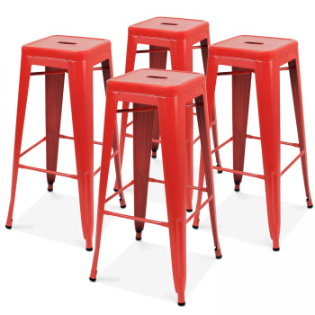 OHMG Sgabello Da Bar In Pelle PU E Metallo, Set Di 2 – Regolabile In Altezza E Girevole A 360°, Per Isola Cucina