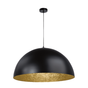 Esferika 13 - Lámpara de techo de acero negro y dorado de 35 cm