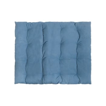 CIELO - Materasso da terra in cotone blu 120x100