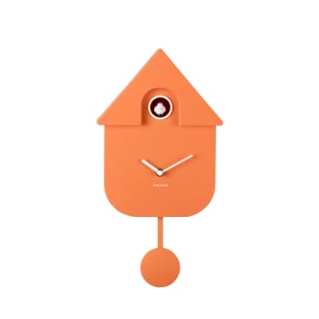 Modern cuckoo - Horloge à pendule orange