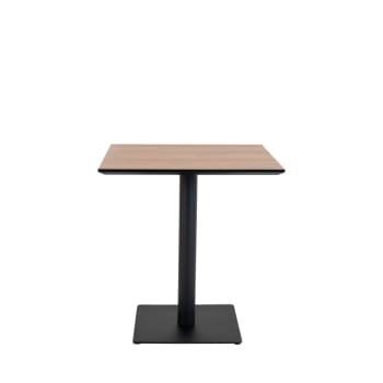 Como - Table à manger en bois et métal 70x70cm bois clair