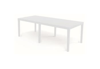 Table de jardin extensible aluminium blanc 160/80x80 cm et