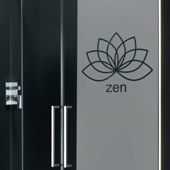 Film Occultant zen fleur de lotus pour Vitre/Douche 120x35cm