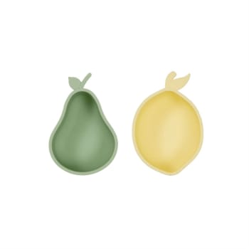 Pear - Bol vert en silicone H4,5x12,5x8,5cm