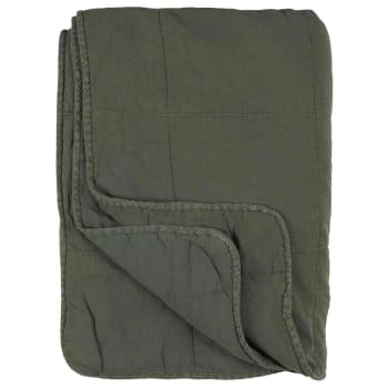 Décoration Chambre Vert Edredon Décoratif Enjoy Home Vert Argile 90x190cm - Coton OEKO-TEX Avec Pompons Jute Jeté De Canapé Décoration Chambre Vert Edredon Décoratif Enjoy Home Vert Argile 90x190cm - Coton OEKO-TEX Avec Pompons Jute Jeté De Canapé