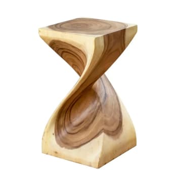 Croix - Table d'appoint en bois naturel 45x30x30