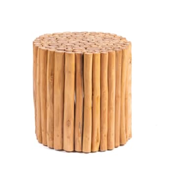 Table d'appoint contemporaine - CUT - more - en bois massif / avec