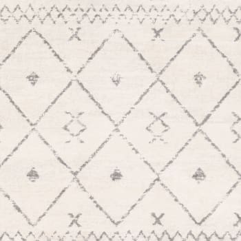 Tapis rectangle 120x170cm en jute et laine Floty Coloris Blanc