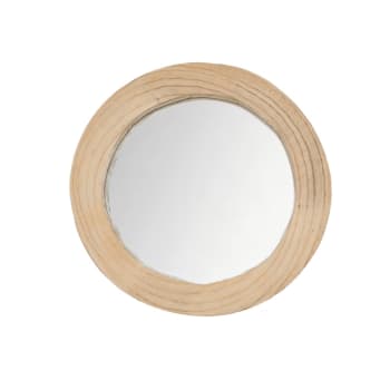 Indies - Miroir en bois beige