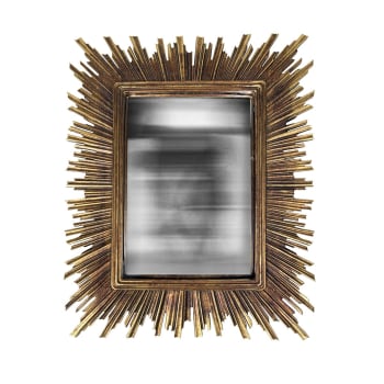 Miroir convexe rectangle doré 23,4x28,2cm