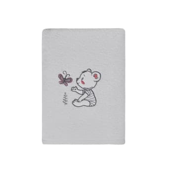Baby bear - Drap de bain en coton Blanc 70x130 cm