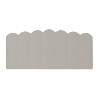 SHELL - Cabecero tapizado en terciopelo gris 160x74cm