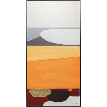 Abstract shapes - Cuadro Formas abstractas naranja 73x143cm