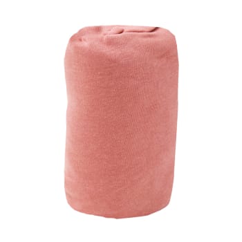 Drap-housse bébé rose en coton 60x120 cm