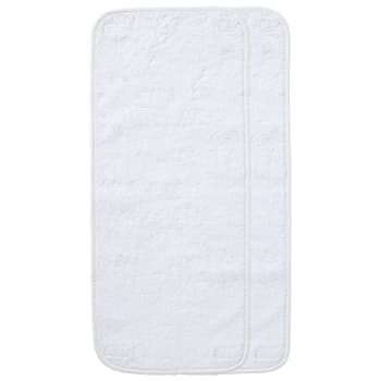 LUXE - 2 serviettes pour matelas à langer bébé blanc en coton 28x60 cm