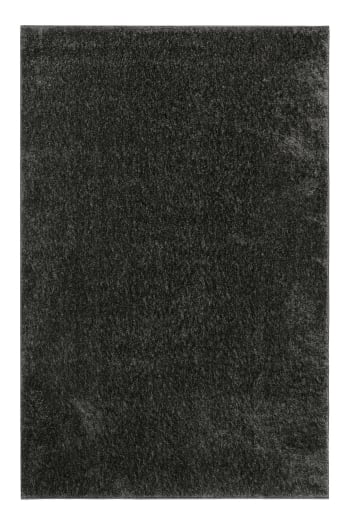 #swagger shag - Tapis poils longs doux brillant gris anthracite 133x200