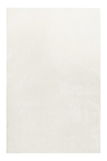 #swagger shag - Tapis poils longs doux brillant blanc crème 120x170