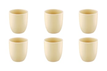 Origin - Lot de 6 mugs en grès beige 20cl