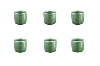 Magma - Lot de 6 mugs en grès vert 20cl