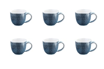 Cosmos - Lot de 6 mugs en grès bleu 30cl