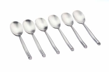Ibili Set De 6 Petites Cuillères De Présentation Argent - Inox 18/10 Pour Apéritifs Élégants