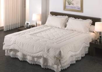 VENECIA - Edredón coordinado bordado elegante relleno 370 gr cama 105