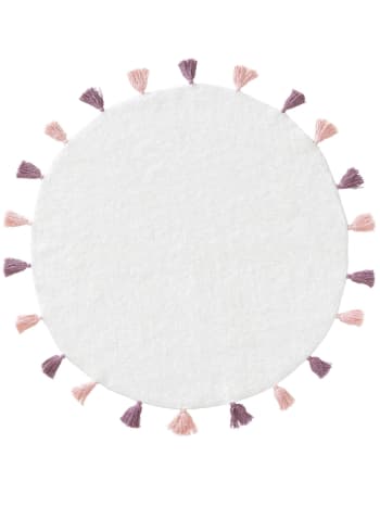 MALU - Waschbarer Kinderteppich rosa D 80 rund