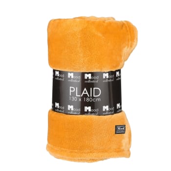 Famke - Plaid in pelliccia giallo 180x130