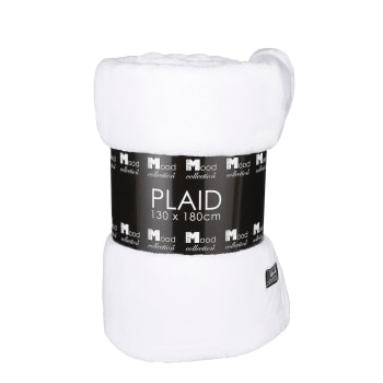 Famke - Plaid polaire blanc cassé 180x130