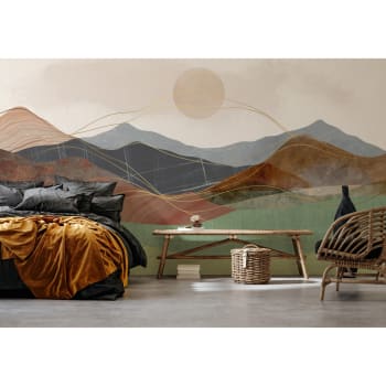 YOAKE - Papier peint panoramique motif imprimé Multicolore 384x280cm
