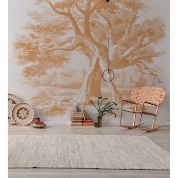 GARRIC - Papier peint panoramique motif imprimé Orange clair 288x270cm