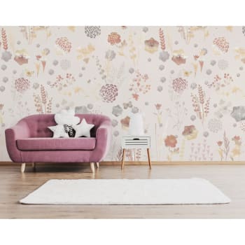 CAPUCINE - Papier peint panoramique motif floral Multicolore 192x270cm
