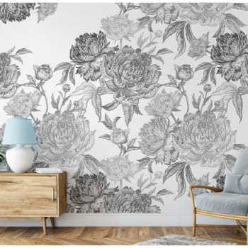 ROMANCE - Papier peint panoramique motif floral Multicolore 288x270cm