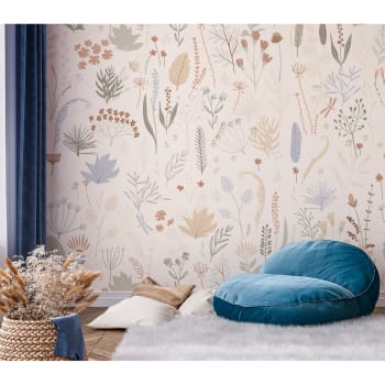 SIDONIE - Papier peint panoramique motif floral Multicolore 288x280cm
