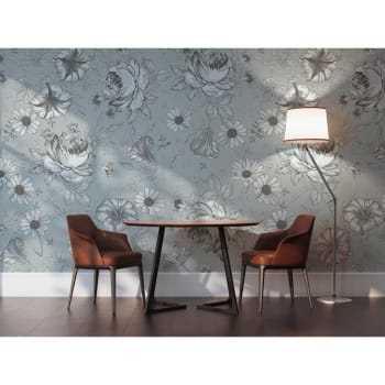 AMÉLIA - Papier peint panoramique motif floral Vert 288x280cm