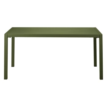 Quatris - Table de jardin 160cm métal vert foncé