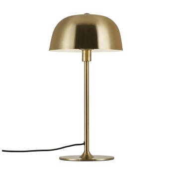 CERA - Lámpara de mesa elegante con pantalla redondeada en latón