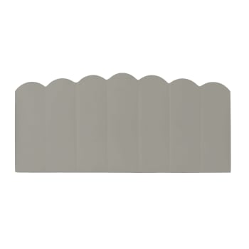 SHELL - Tête de lit tapissée en velours gris chaleureux 145x74cm