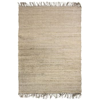 Tapis en laine, jute et coton tresse naturel 160x230 Caravelle ...