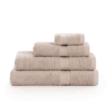 MOKA - Pack de 2 toallas 100% algodón peinado 650 gr marrón 50x100 cm