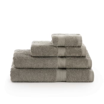ARMY GREEN - Pack de 2 toallas 100% algodón peinado 650 gr verde 50x100 cm